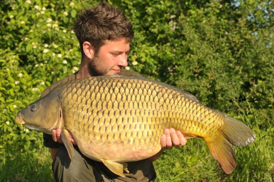 Elliott with the biggest fish of his trip at 34lb