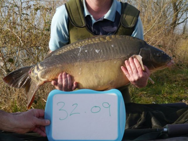 Fish 69 stocked at 32lb 09oz