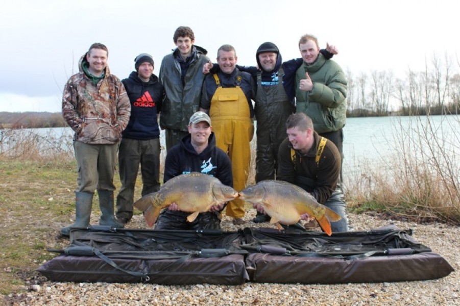 Stocking in the rain. Great lads and help was much appreciated