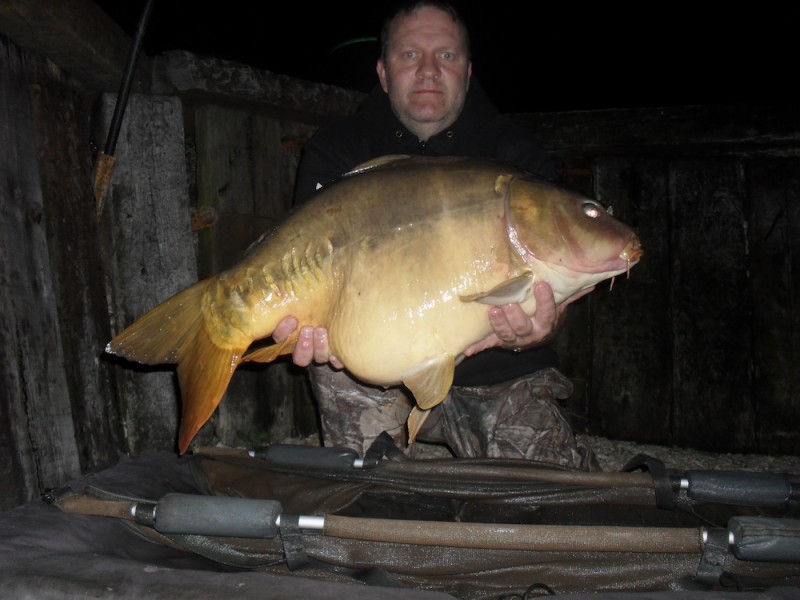 Steve Walker with 32lb Mirror from Billy's