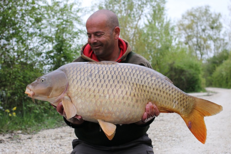 Mark Newson with Cyril at 39lb12oz from Birches 25.4.17