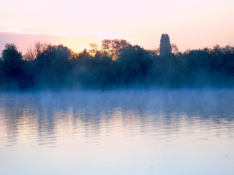 Sunrise over Road Lake