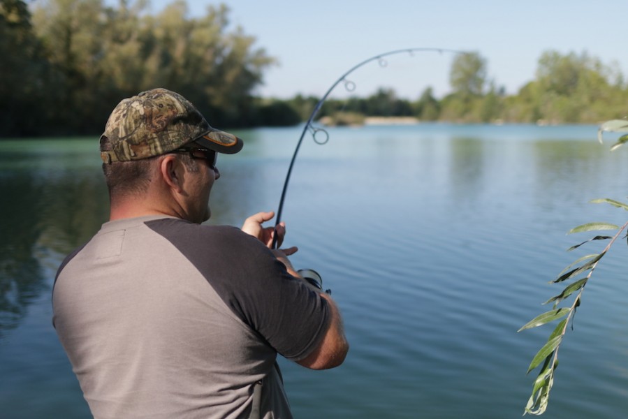 Steve Walker plays another one of his 52 fish haul.