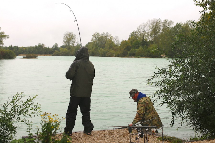 Andy the bailiff helping to sort out "Carp Carnage" in Turtle's Corner