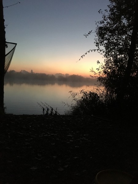 Another stunning sunrise over the road lake