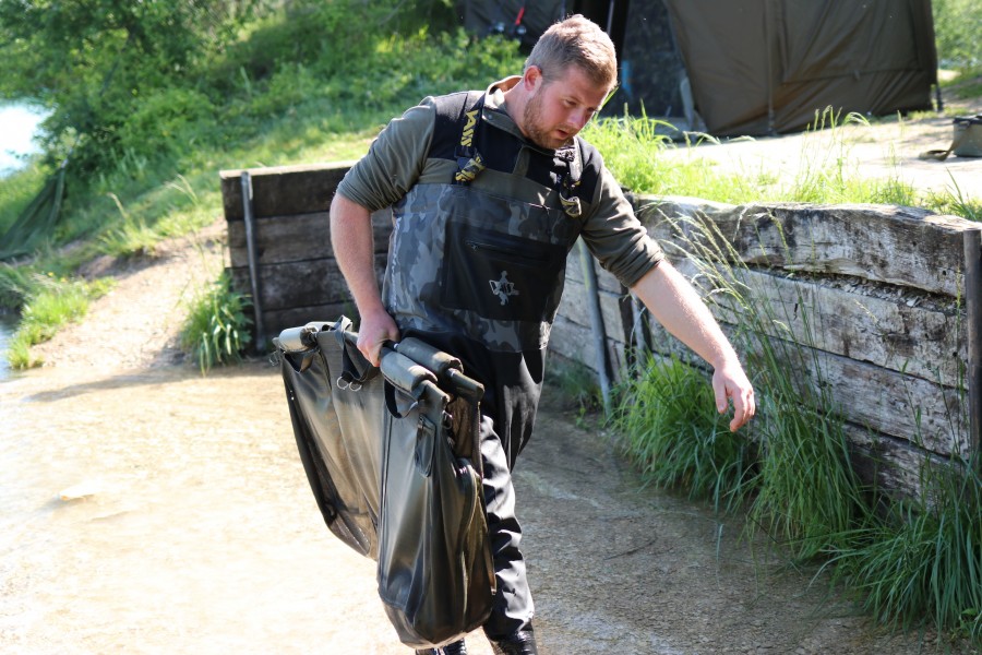 Josh hoisting up yet another Gigantica Carp