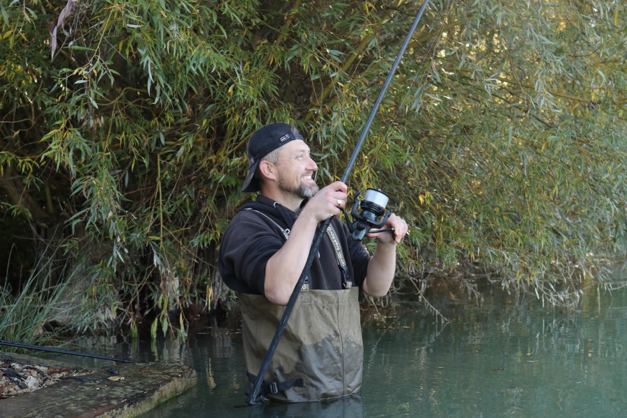 Steve locked in with another Road Lake Carp