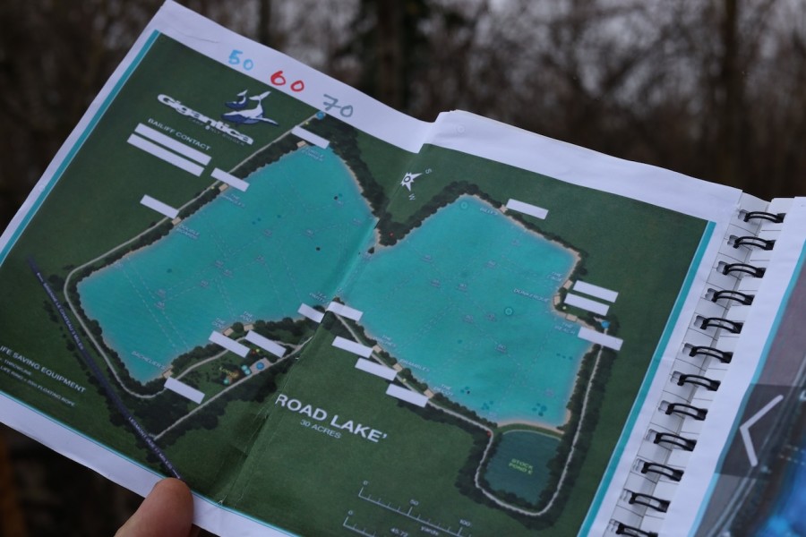 Even a lake map with locations of large fish captures